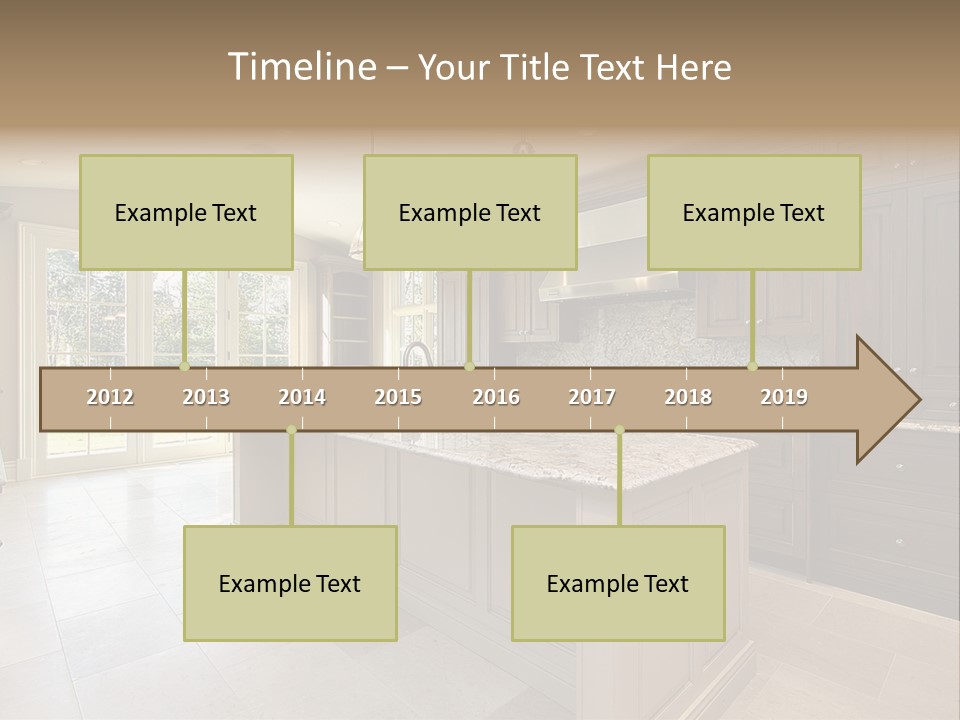 Kitchen In New Construction House PowerPoint Template