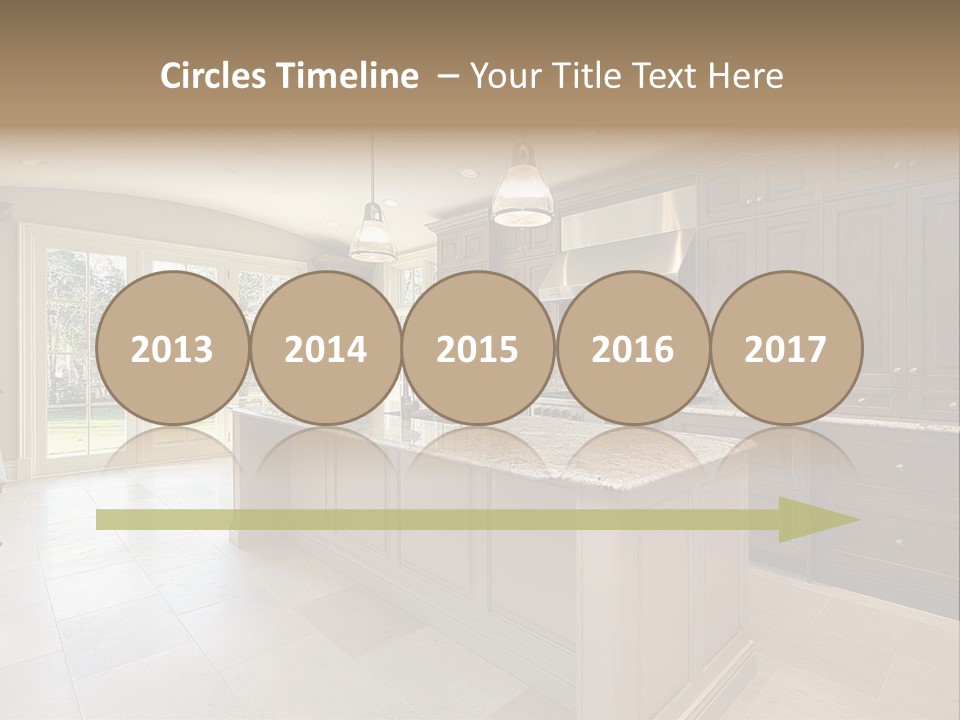 Kitchen In New Construction House PowerPoint Template