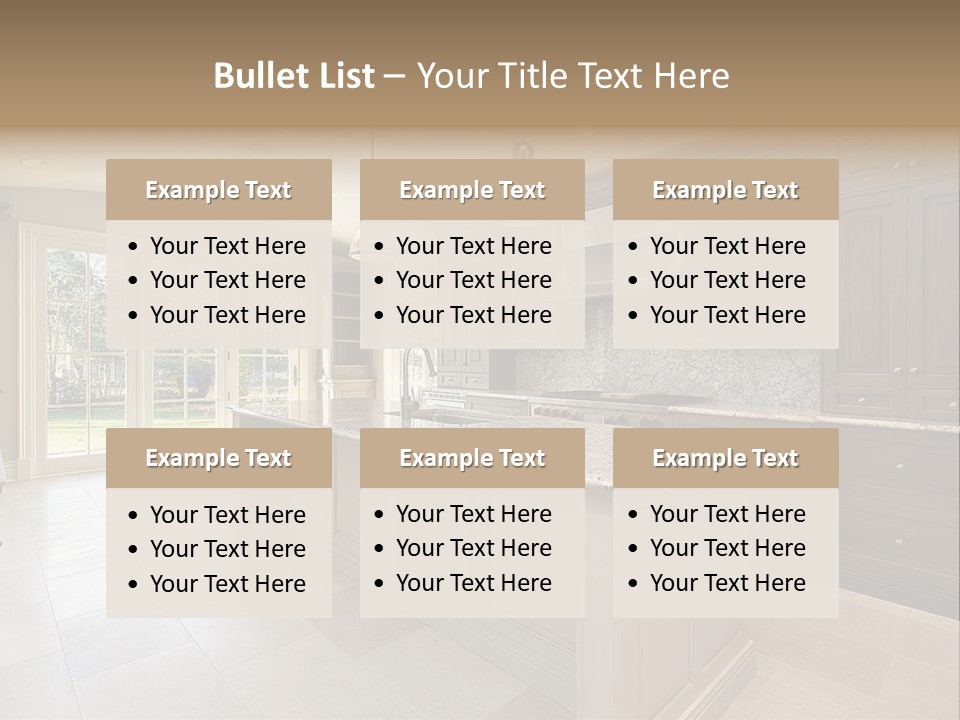 Kitchen In New Construction House PowerPoint Template