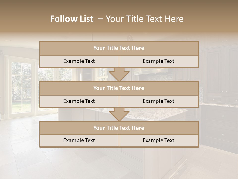 Kitchen In New Construction House PowerPoint Template