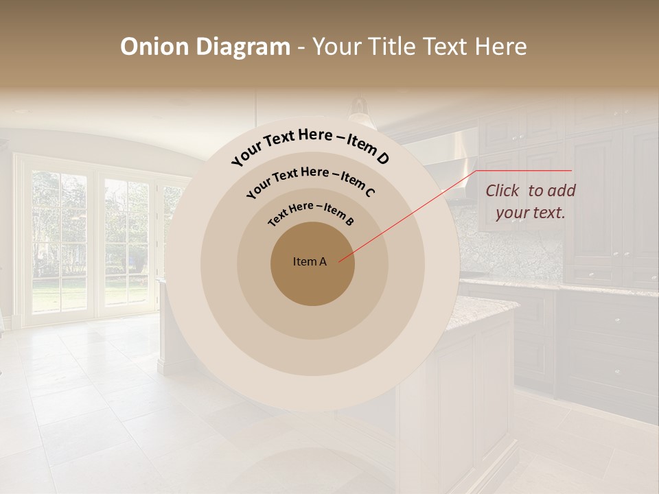 Kitchen In New Construction House PowerPoint Template