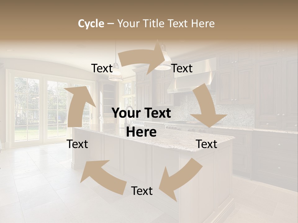 Kitchen In New Construction House PowerPoint Template