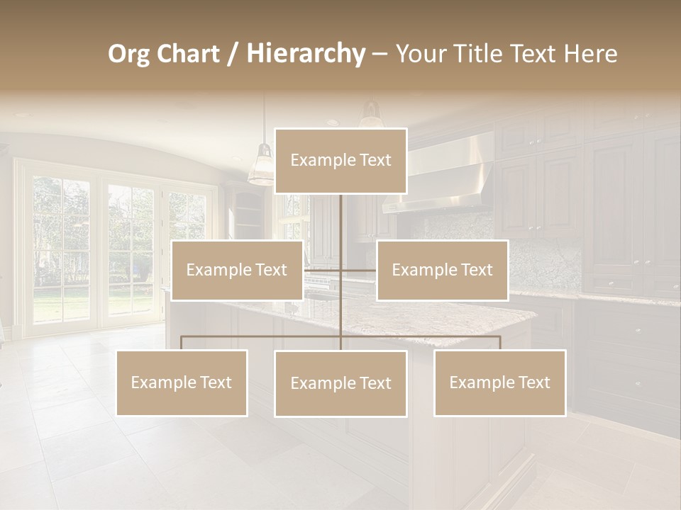 Kitchen In New Construction House PowerPoint Template
