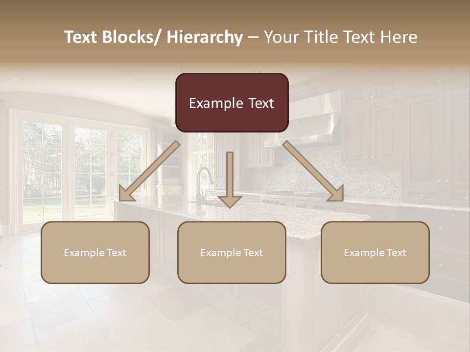 Kitchen In New Construction House PowerPoint Template