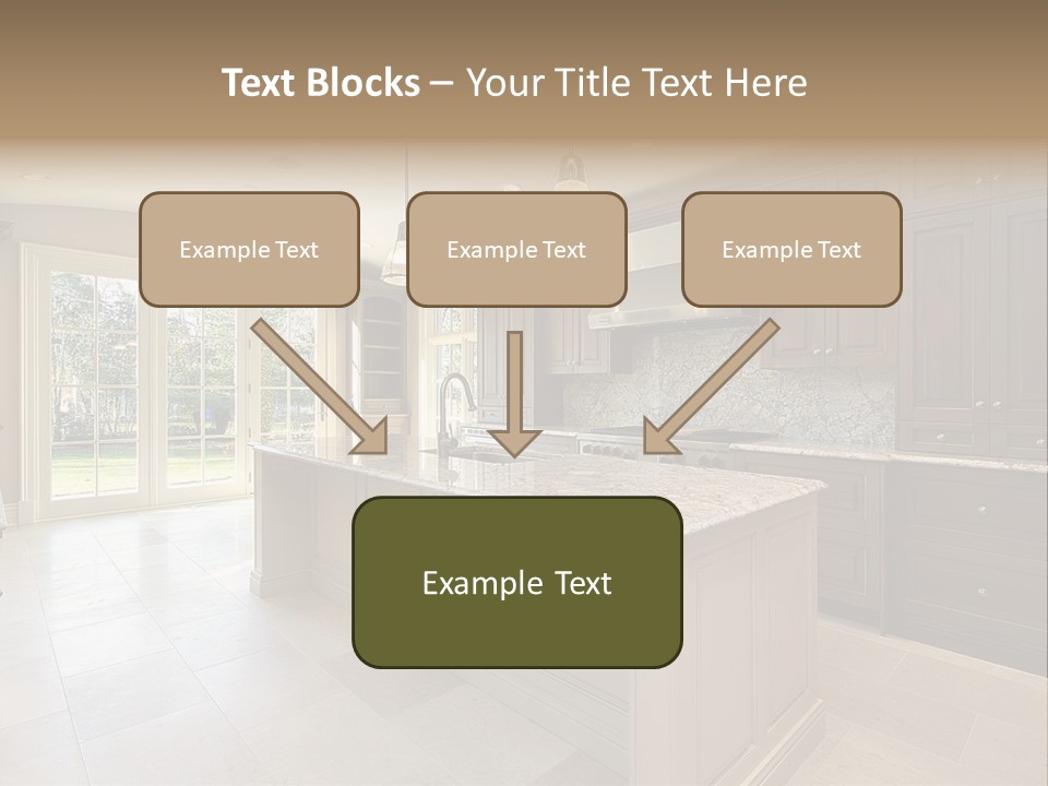 Kitchen In New Construction House PowerPoint Template
