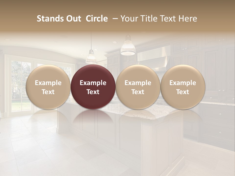 Kitchen In New Construction House PowerPoint Template