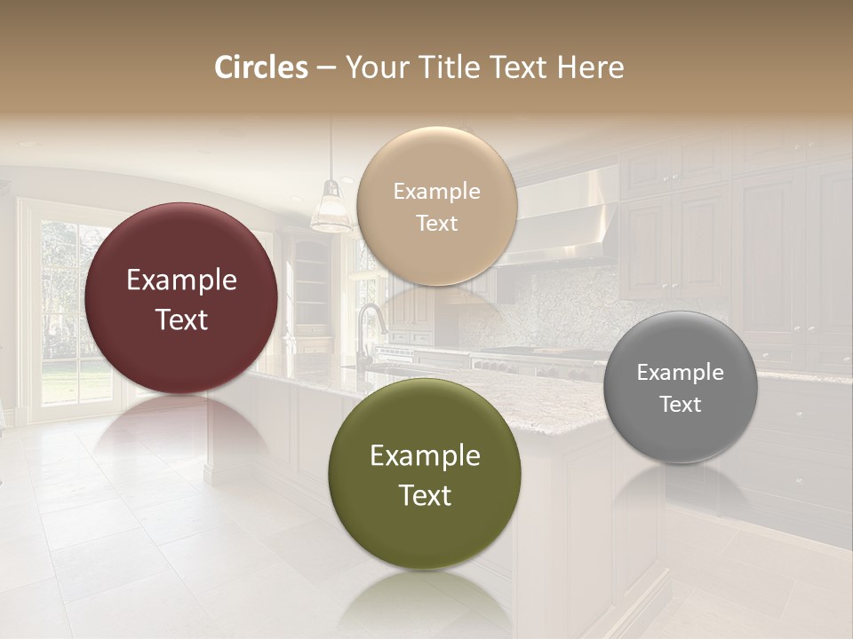 Kitchen In New Construction House PowerPoint Template