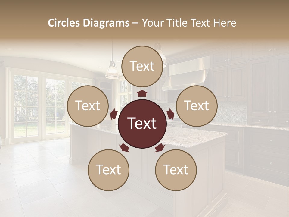 Kitchen In New Construction House PowerPoint Template