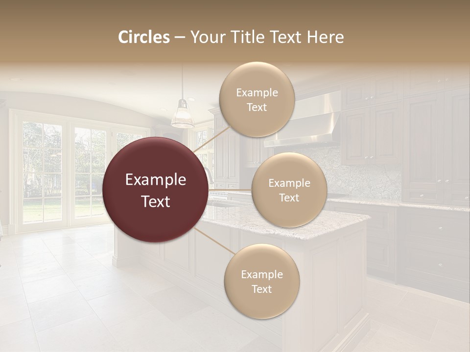 Kitchen In New Construction House PowerPoint Template