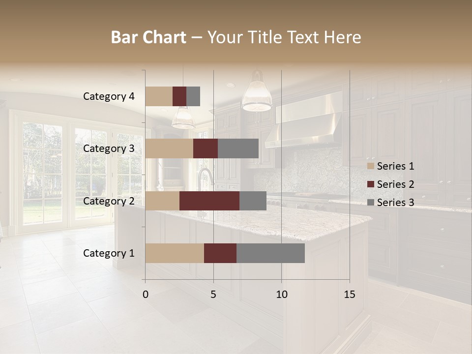 Kitchen In New Construction House PowerPoint Template