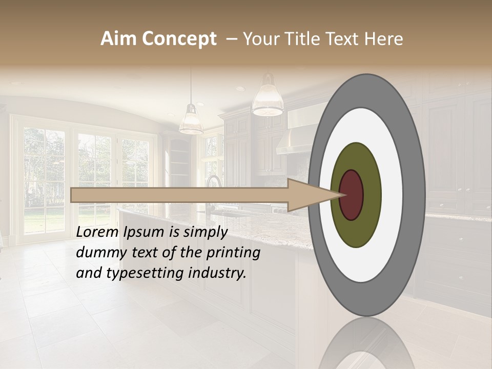 Kitchen In New Construction House PowerPoint Template