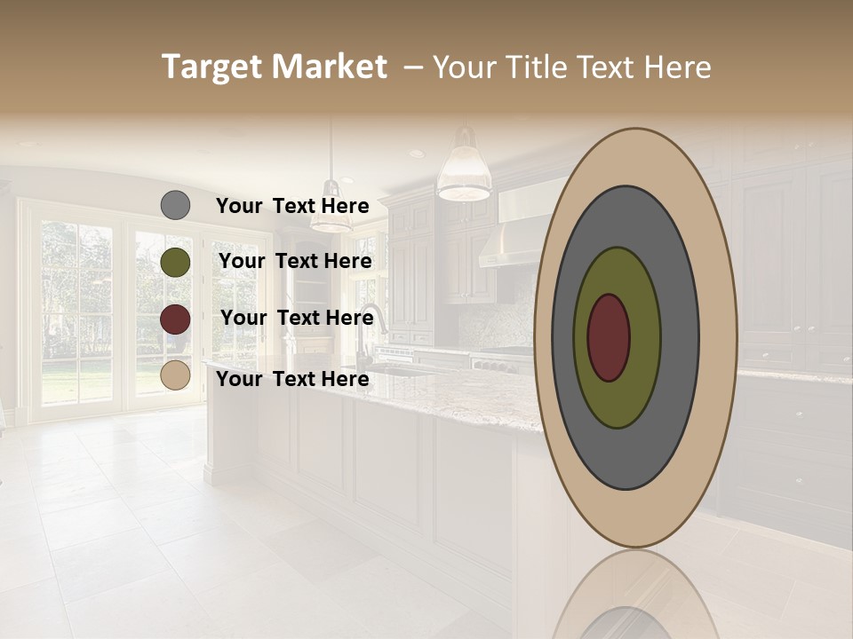 Kitchen In New Construction House PowerPoint Template