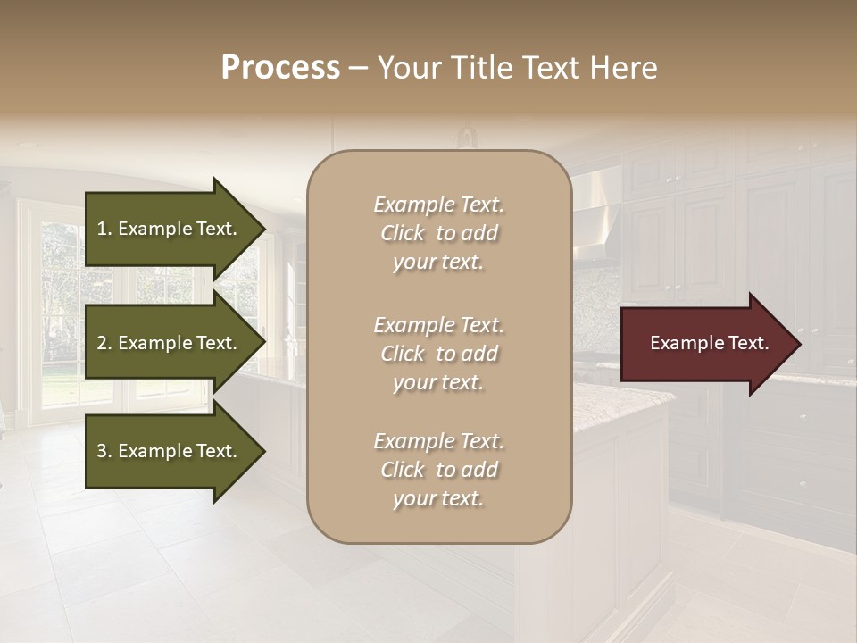 Kitchen In New Construction House PowerPoint Template