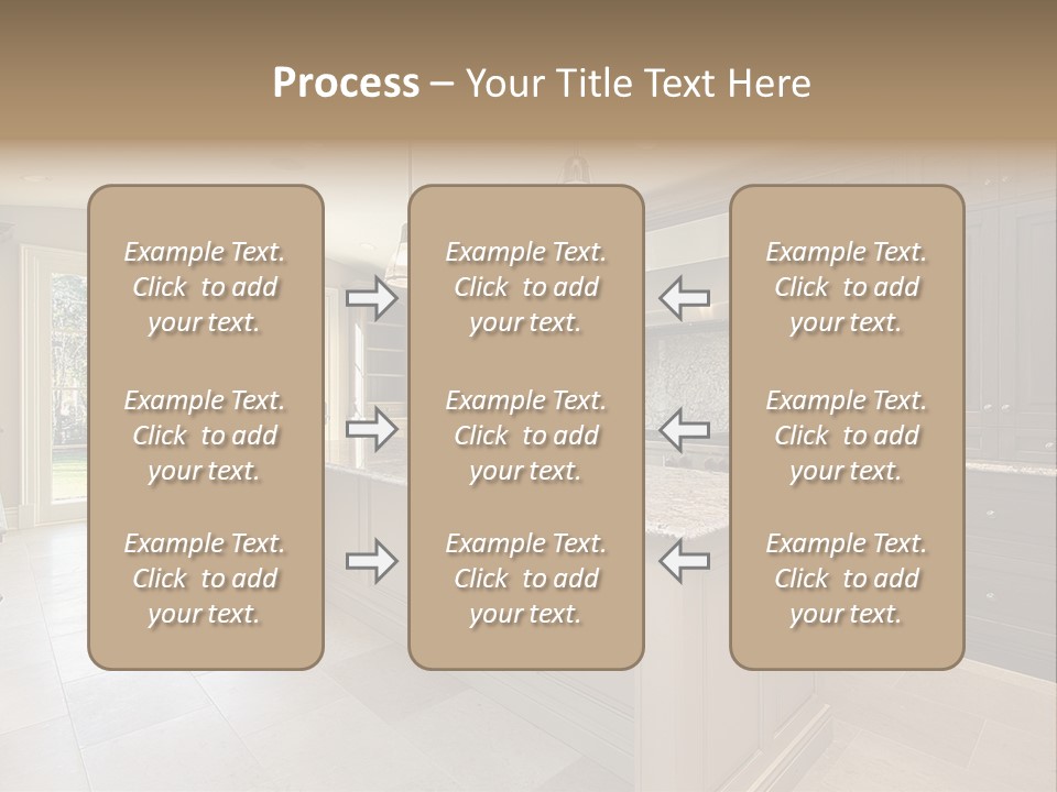 Kitchen In New Construction House PowerPoint Template