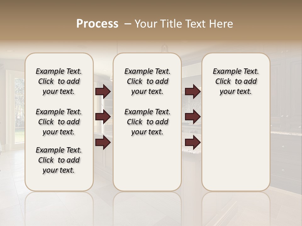 Kitchen In New Construction House PowerPoint Template