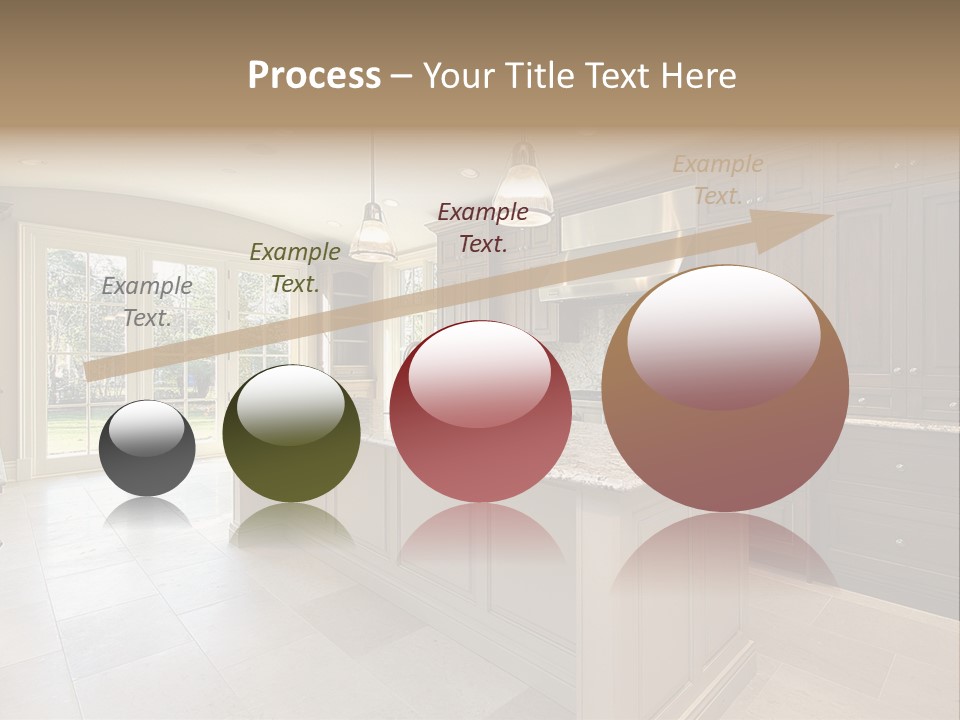 Kitchen In New Construction House PowerPoint Template