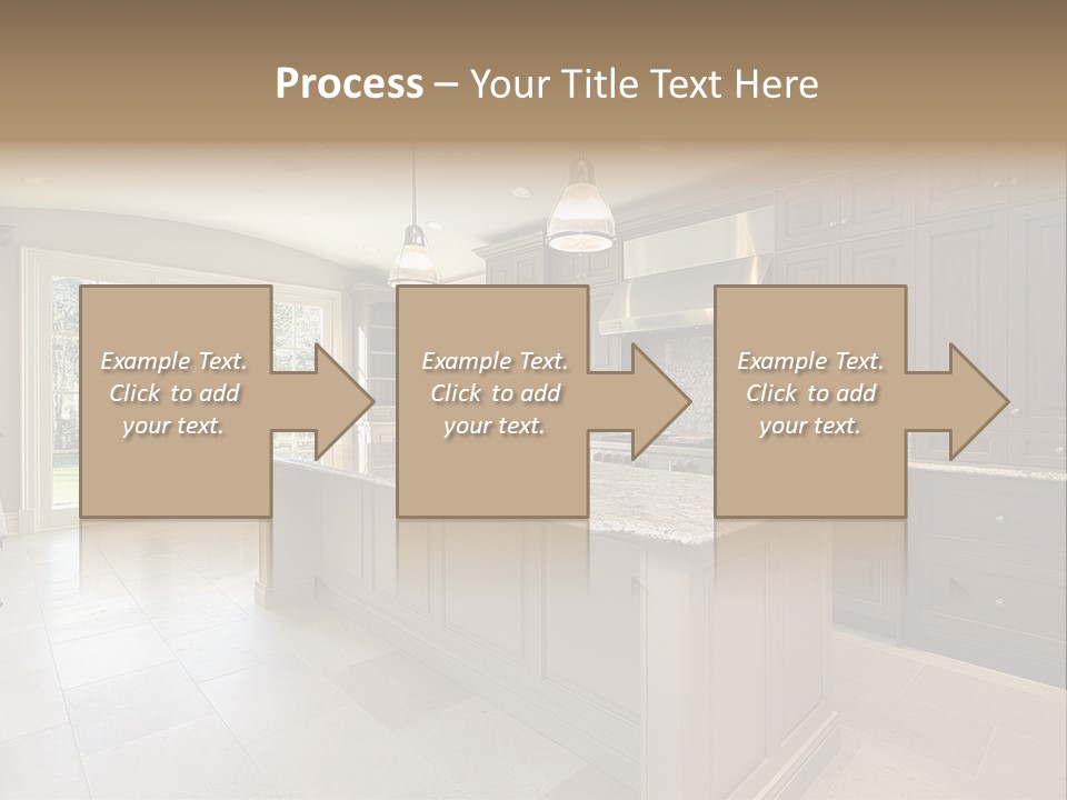 Kitchen In New Construction House PowerPoint Template