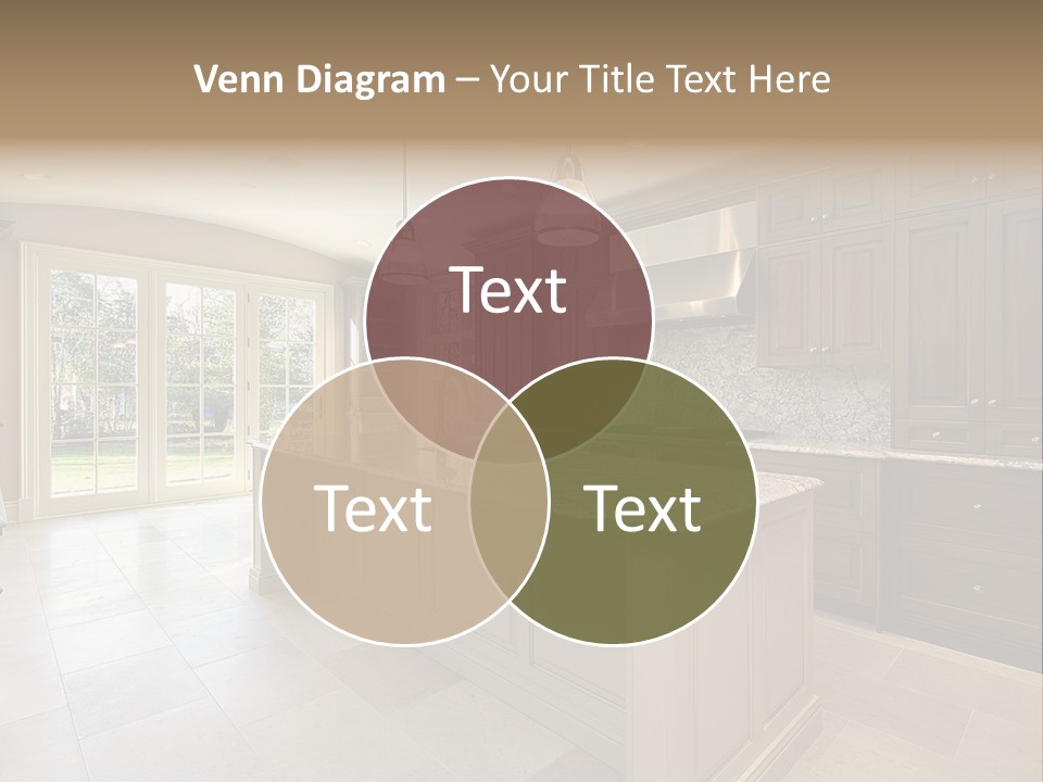 Kitchen In New Construction House PowerPoint Template