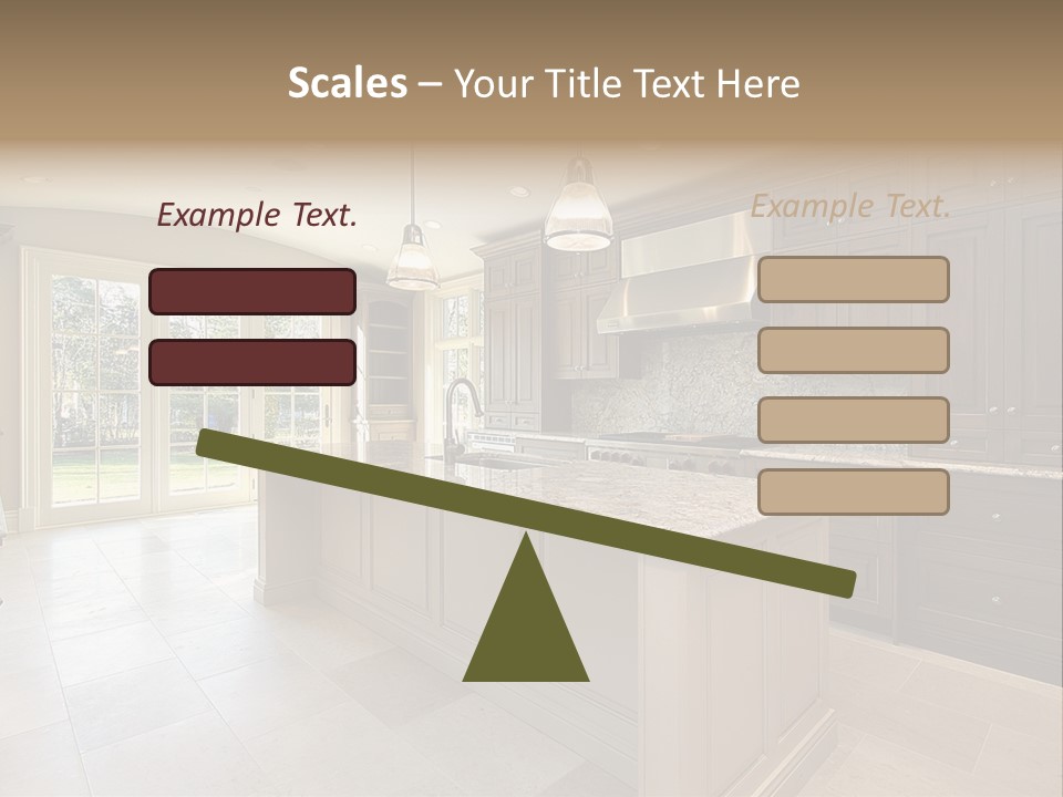 Kitchen In New Construction House PowerPoint Template