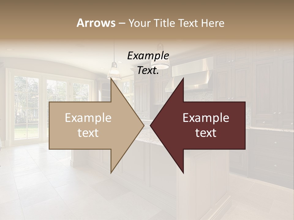 Kitchen In New Construction House PowerPoint Template