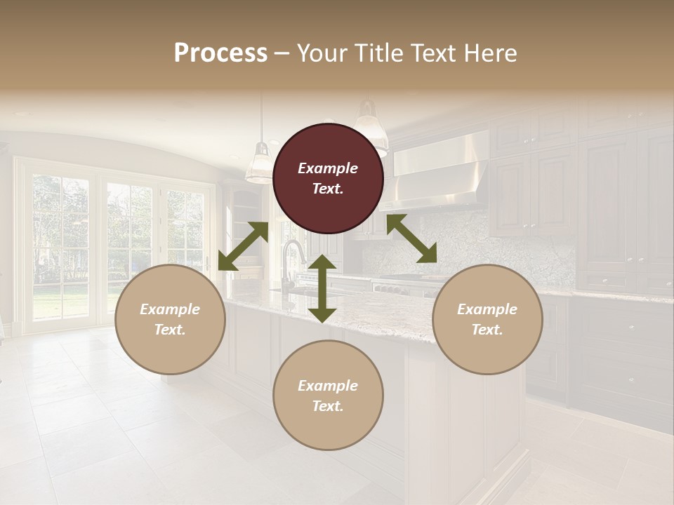 Kitchen In New Construction House PowerPoint Template