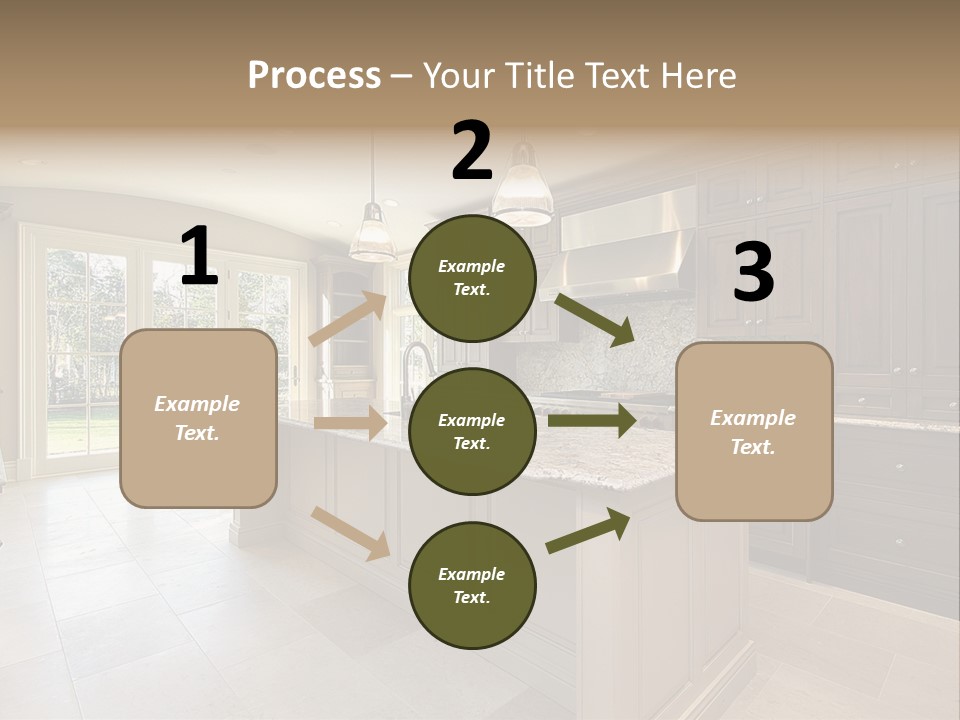 Kitchen In New Construction House PowerPoint Template