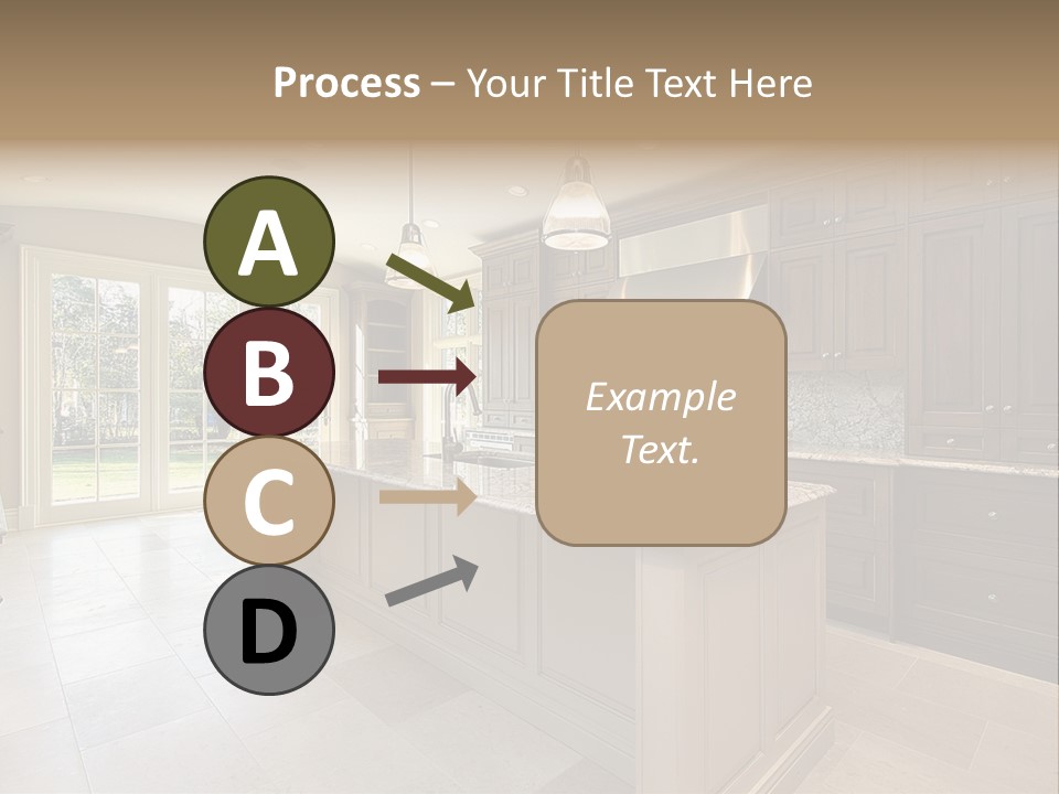 Kitchen In New Construction House PowerPoint Template