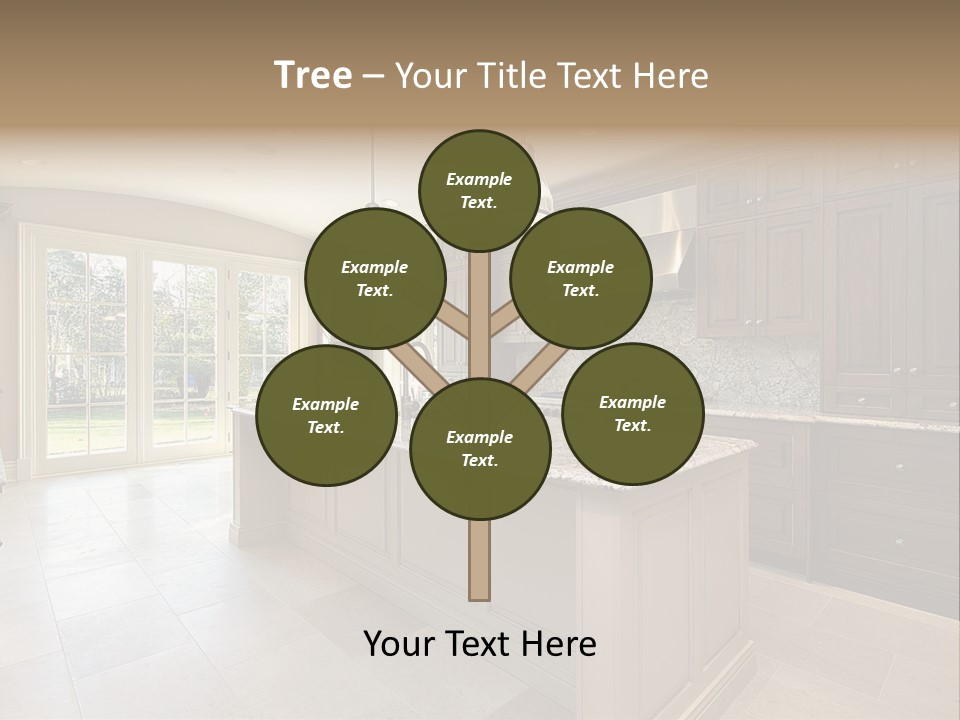 Kitchen In New Construction House PowerPoint Template