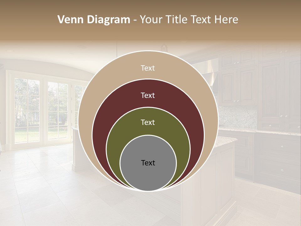 Kitchen In New Construction House PowerPoint Template
