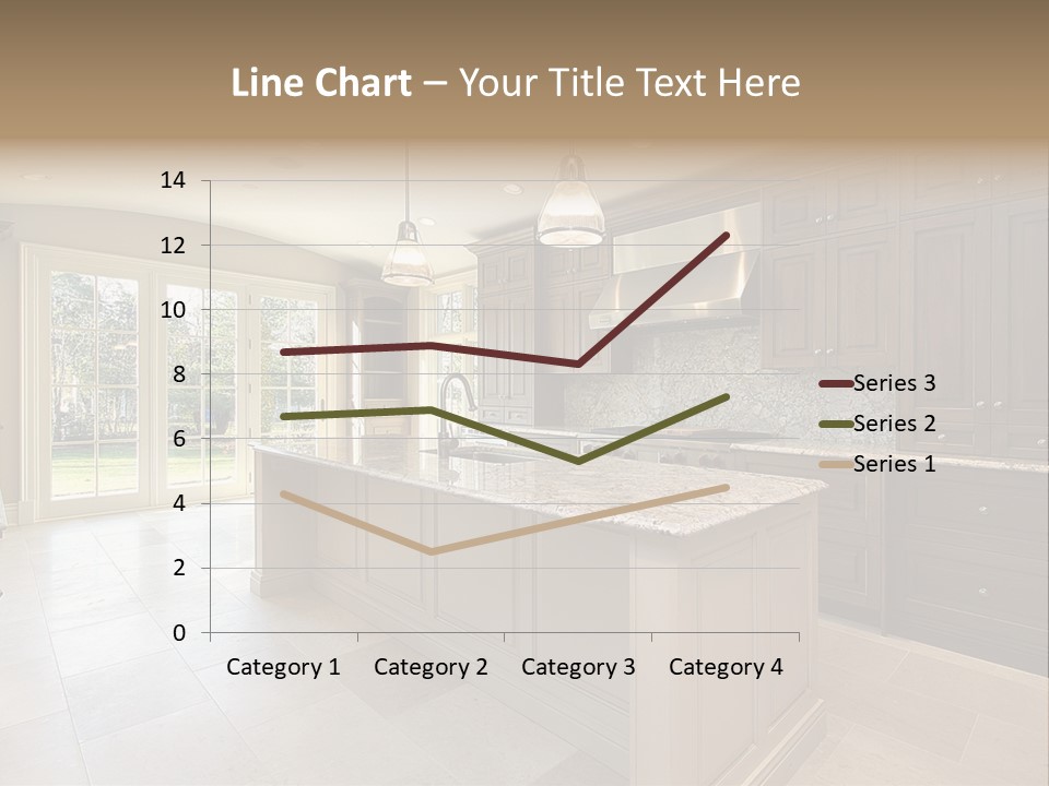 Kitchen In New Construction House PowerPoint Template