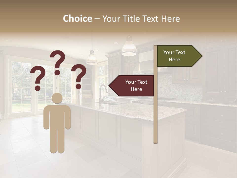 Kitchen In New Construction House PowerPoint Template