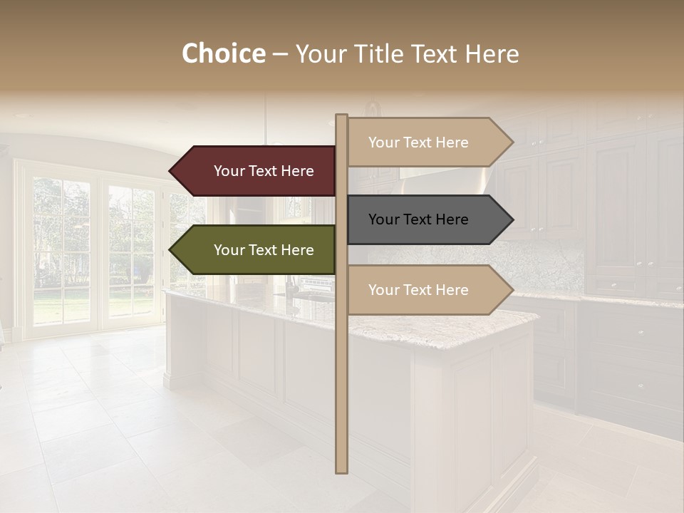 Kitchen In New Construction House PowerPoint Template