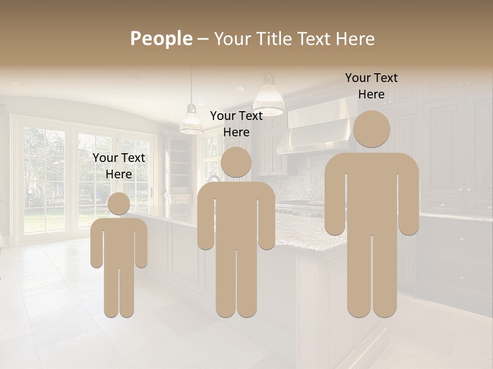 Kitchen In New Construction House PowerPoint Template