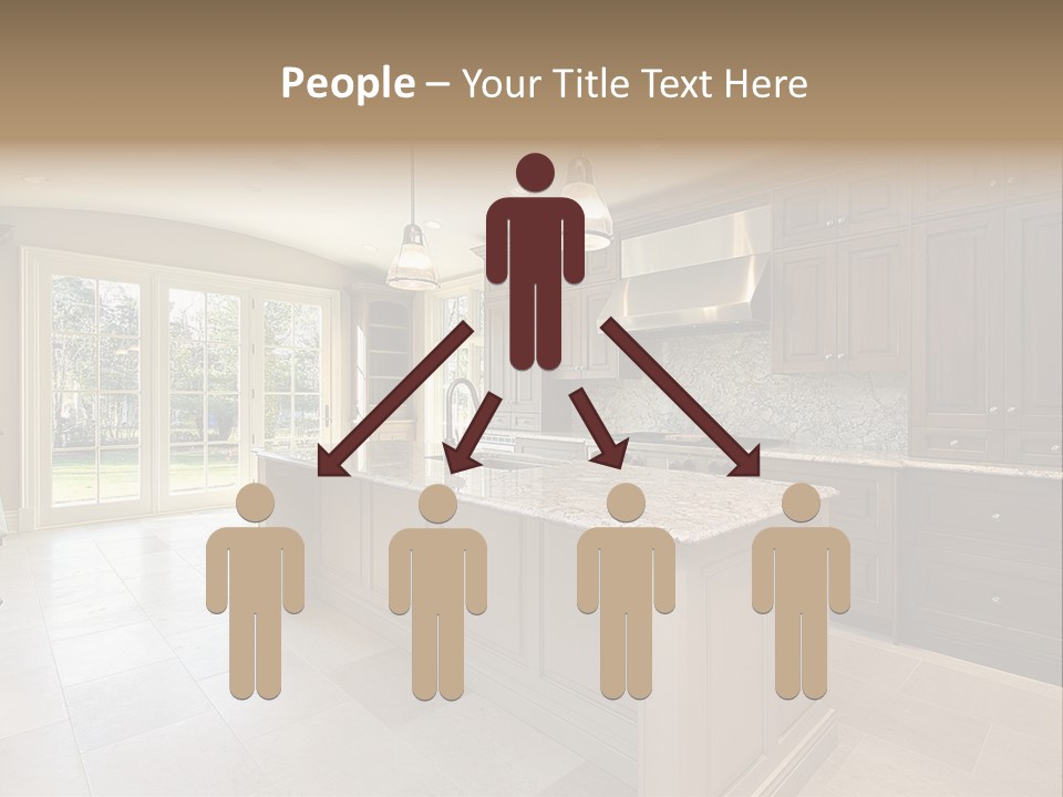 Kitchen In New Construction House PowerPoint Template