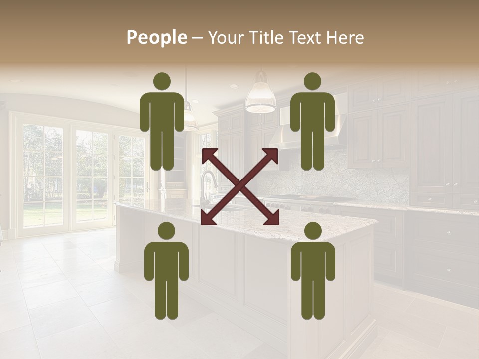 Kitchen In New Construction House PowerPoint Template