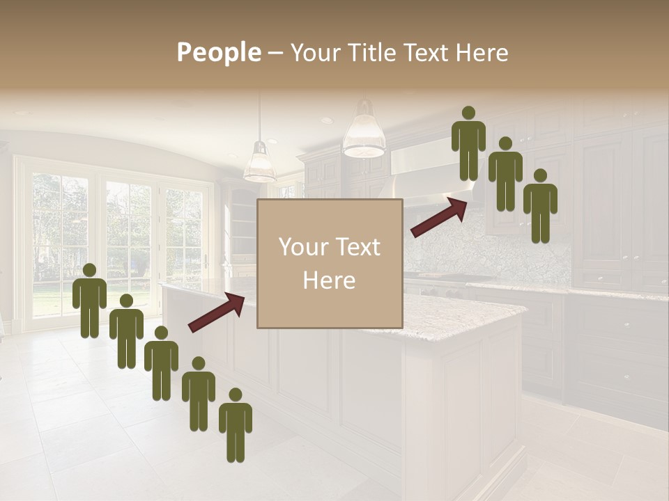 Kitchen In New Construction House PowerPoint Template