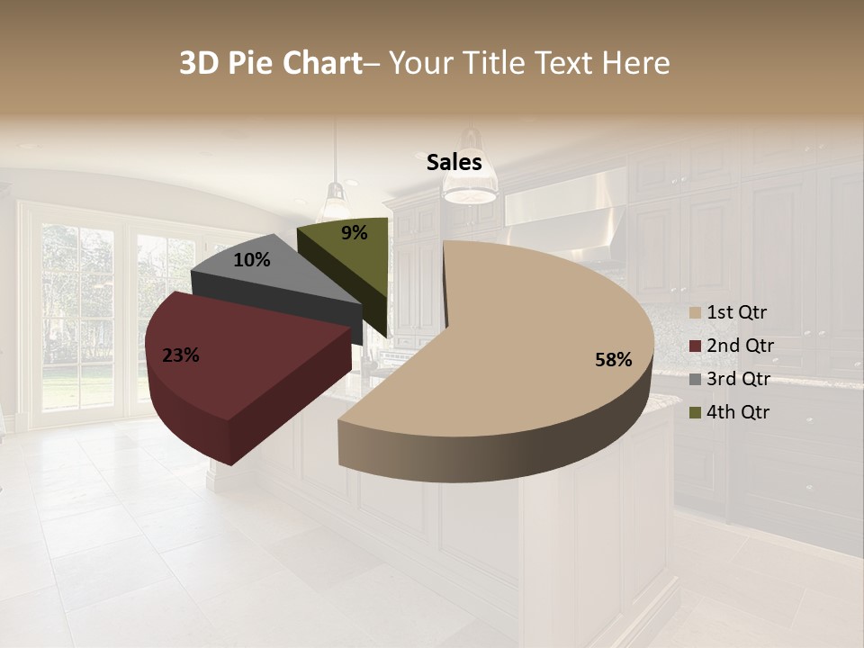 Kitchen In New Construction House PowerPoint Template