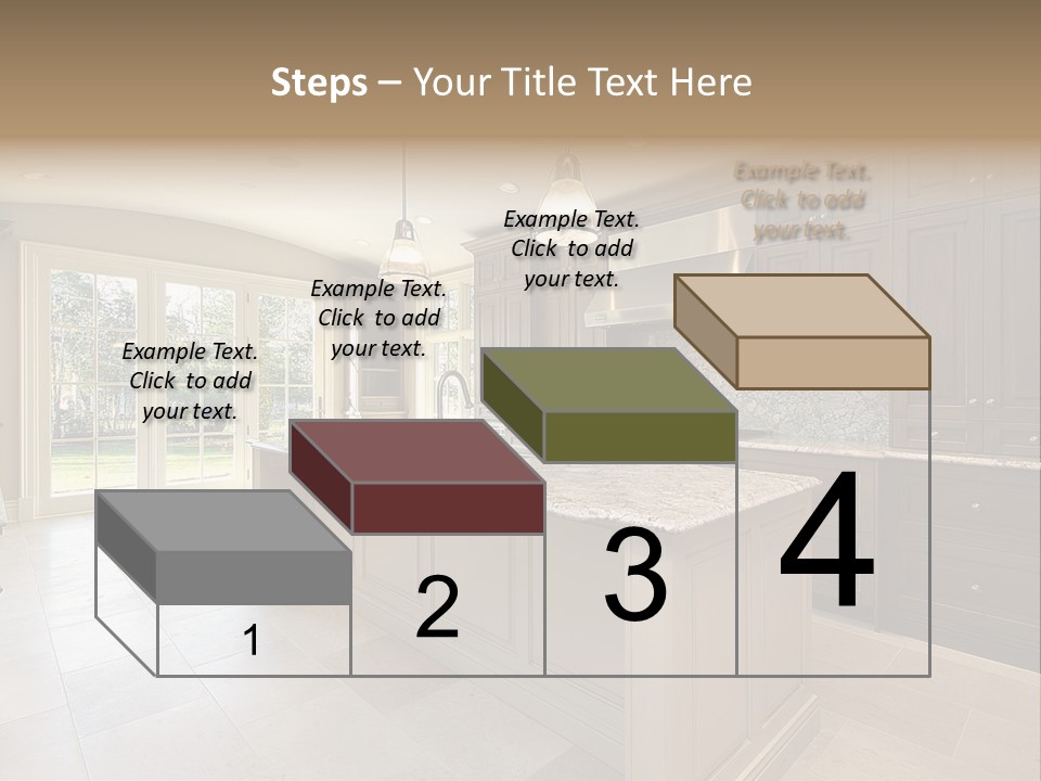 Kitchen In New Construction House PowerPoint Template