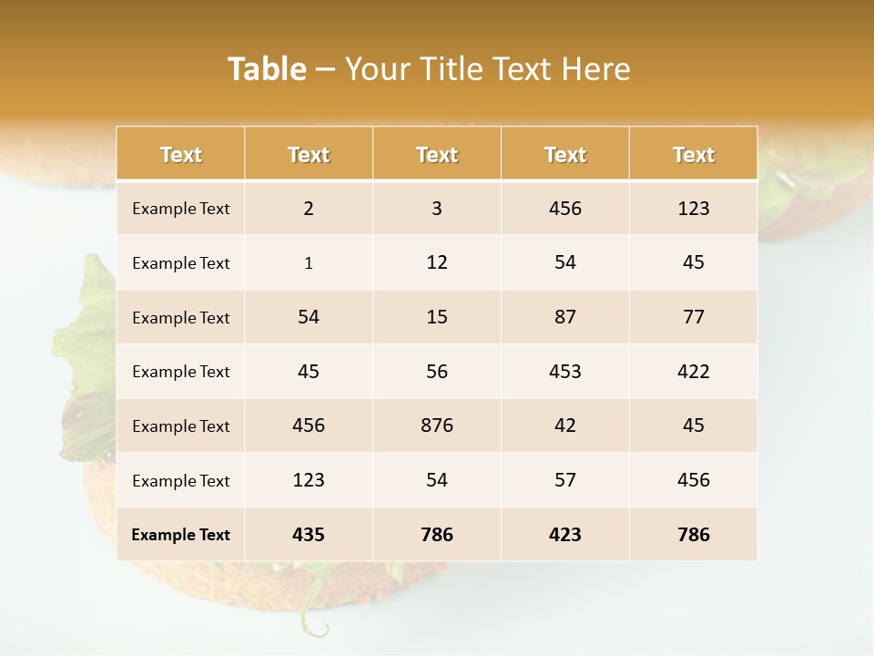 Lettuce, Fried Seitan Slice And Grown Soy Shoots With Bread, Tapa Appetizer PowerPoint Template