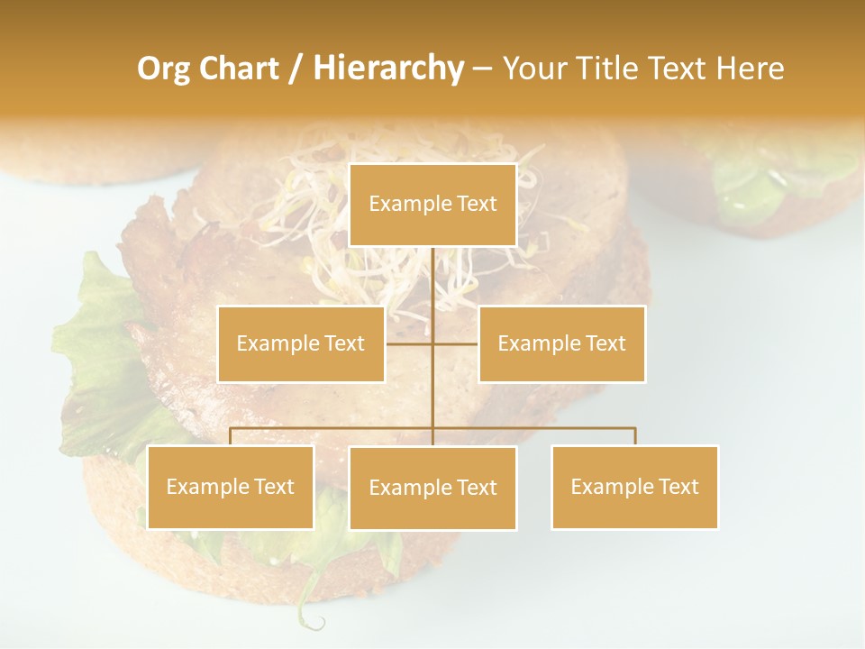Lettuce, Fried Seitan Slice And Grown Soy Shoots With Bread, Tapa Appetizer PowerPoint Template