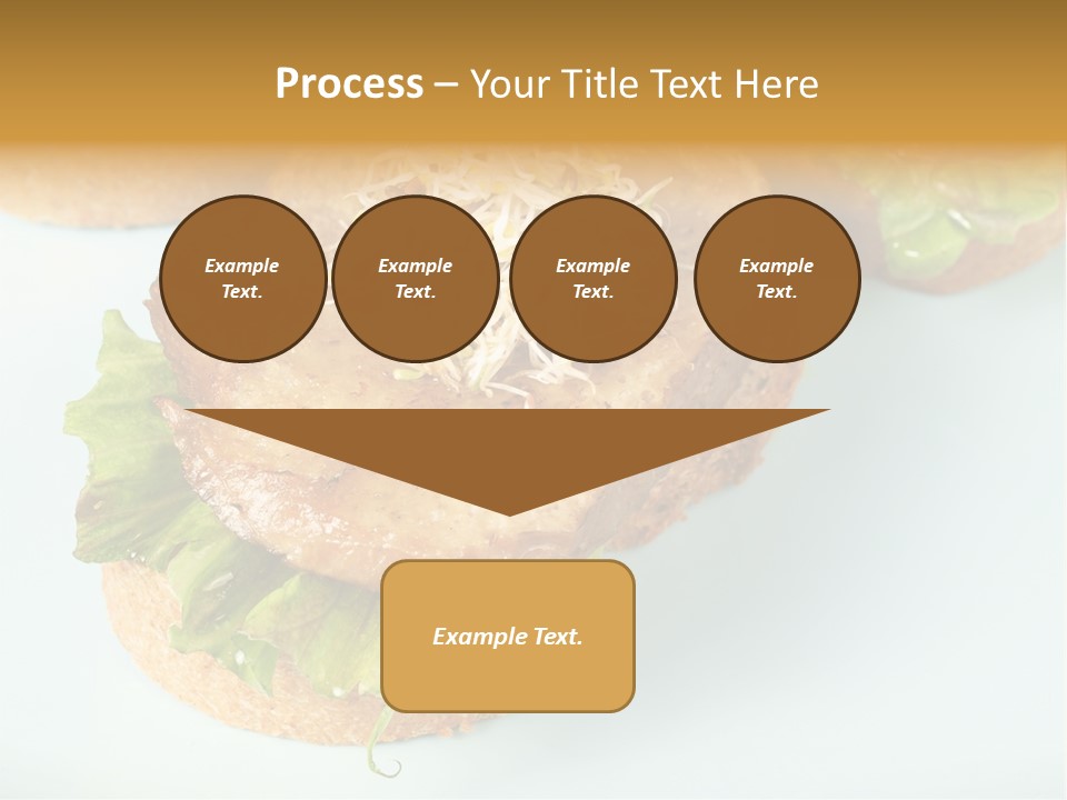 Lettuce, Fried Seitan Slice And Grown Soy Shoots With Bread, Tapa Appetizer PowerPoint Template