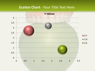 False Teeth Having A Big Bite Into A Green Apple PowerPoint Template