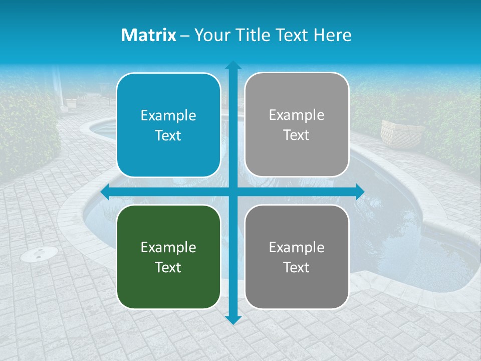 Palms Reflecting On A Swimming Pool PowerPoint Template