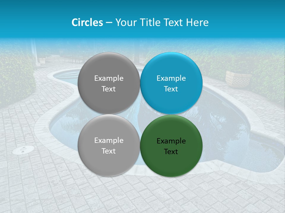 Palms Reflecting On A Swimming Pool PowerPoint Template