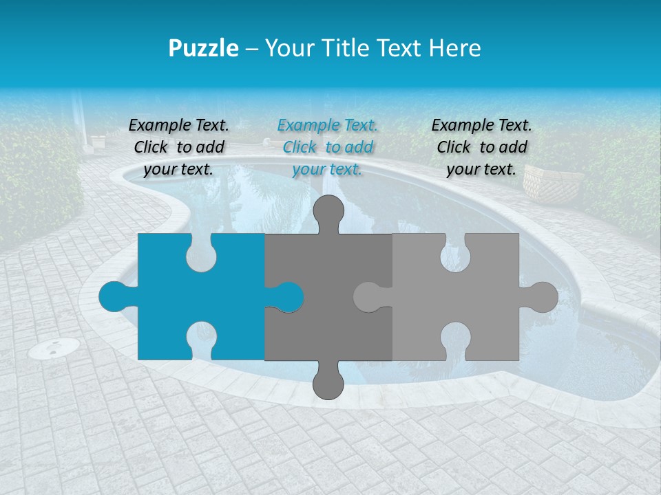 Palms Reflecting On A Swimming Pool PowerPoint Template