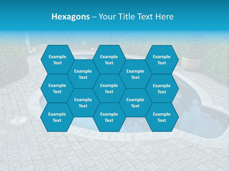 Palms Reflecting On A Swimming Pool PowerPoint Template