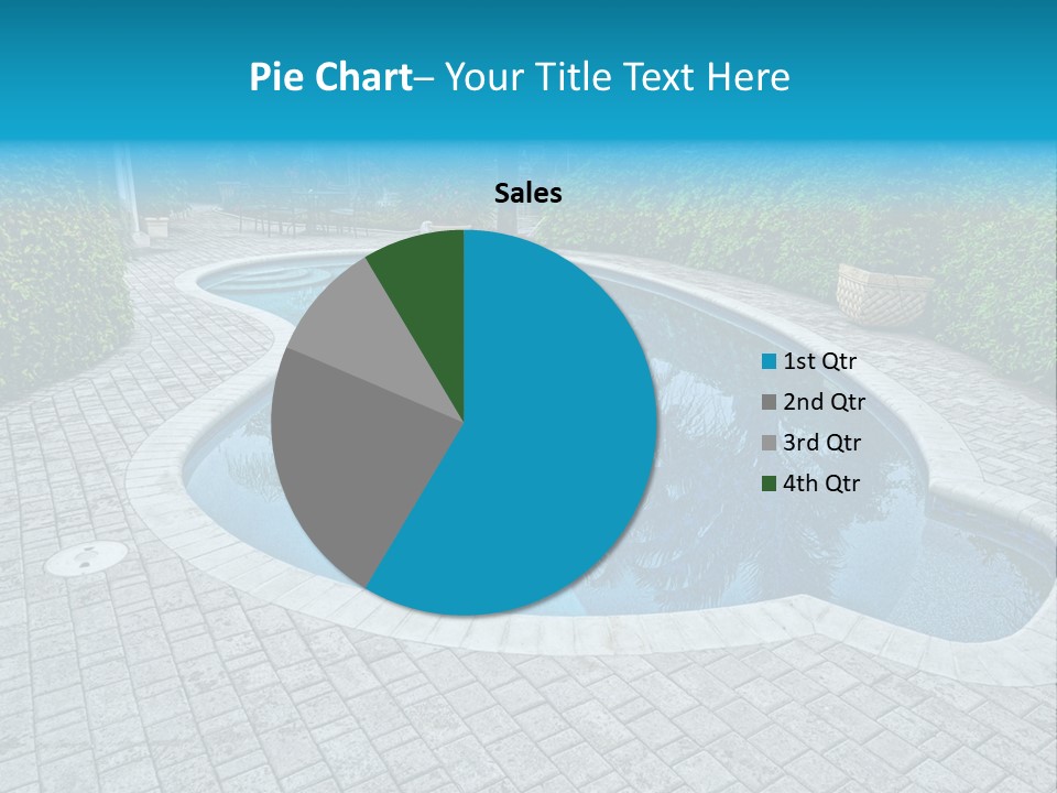 Palms Reflecting On A Swimming Pool PowerPoint Template