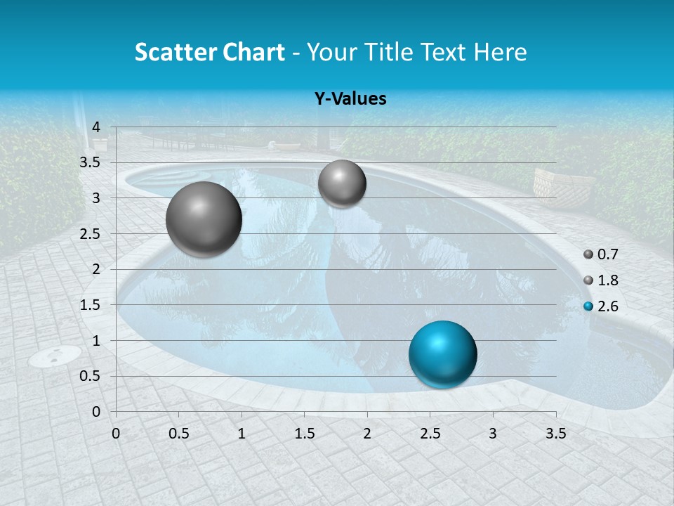 Palms Reflecting On A Swimming Pool PowerPoint Template