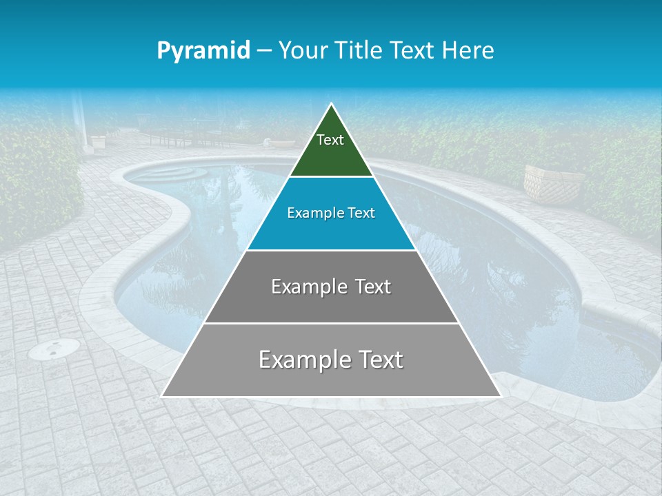 Palms Reflecting On A Swimming Pool PowerPoint Template