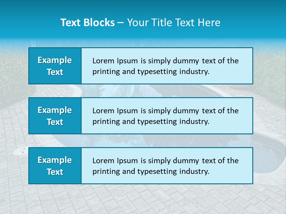 Palms Reflecting On A Swimming Pool PowerPoint Template